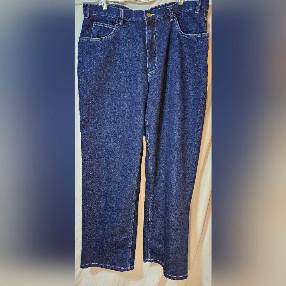 TownCraft Vintage Mens Dark Wash Jeans 38" Waist By 28" Inseam (A3)
